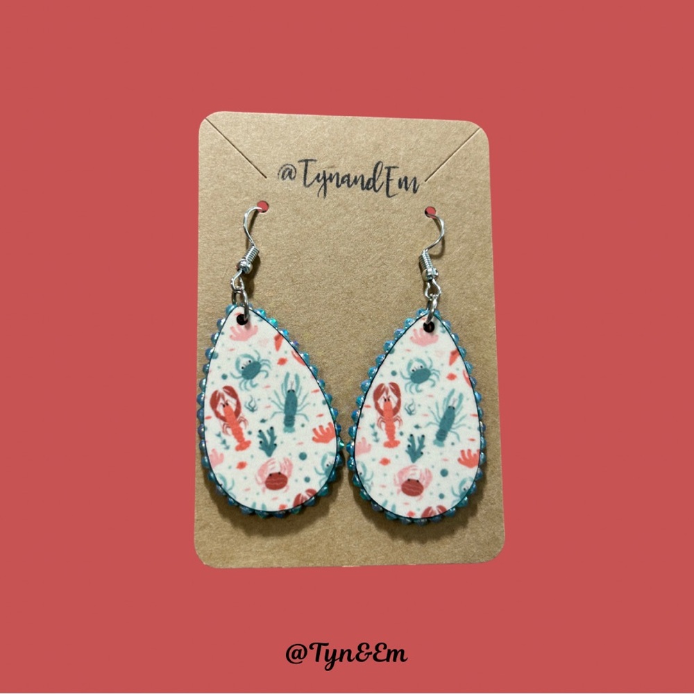 Lobster and Crab Sea earrings